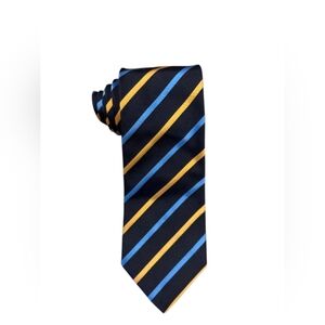 Burberry 100% Silk Tie Blue/Yellow Stripe Men’s tie EUC